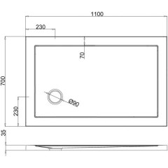 Поддон акриловый Burlington Zamori Z1169