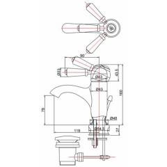 Смеситель для раковины Burlington Chelsea Regent CHR22