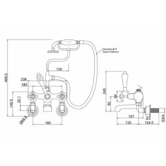 Смеситель для ванны Burlington Anglesey Regent ANR17