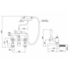 Смеситель для ванны Burlington Claremont CL17