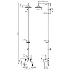 Душевой комплект Burlington Birkenhead H185-BI