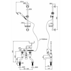 Душевой комплект Burlington Birkenhead H230-BI