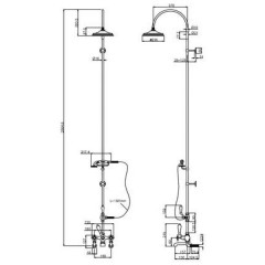 Душевой комплект Burlington Claremont H304-CL