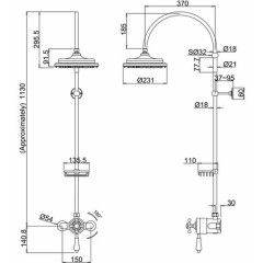 Душевой комплект Burlington Claremont Wye H1-CL