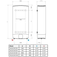 Водонагреватель накопительный Ariston ABS VLS EVO INOX PW 30