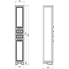 Пенал ASB-Mebel Астра НСВ декор 30