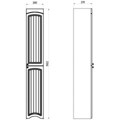 Пенал ASB-Mebel Лилия лайн 30