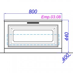 Тумба напольная Aqwella 5 stars Empire 80 Emp.03.08/W