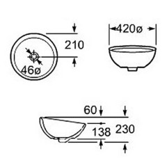 Раковина Roca Bol 7.3278.7.600.0