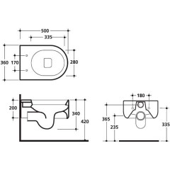 Унитаз Kerasan Flo 311501 подвесной