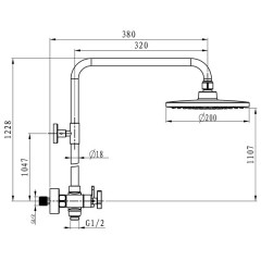 Душевой гарнитур Elghansa New Wave delta 3707593-2A