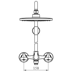 Душевой гарнитур Elghansa New Wave delta 3707593-2A