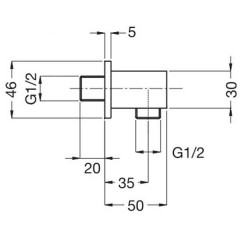 Подключение для душевого шланга Migliore ML.RIC-30.255