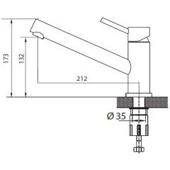 Смеситель для кухни Edelform Dark DR1808