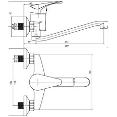 Смеситель для кухни Edelform Irida ID1808 настенный