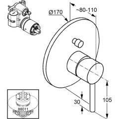 Смеситель для ванны Kludi Bozz 386570576