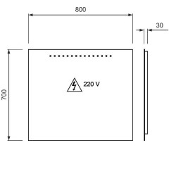 Зеркало Verona Area 80 AR702