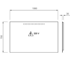 Зеркало Verona Area 106 AR704