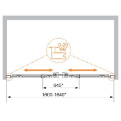 Душевая дверь Cezares Family-M FAMILY-BF-2-160-C-Cr-M