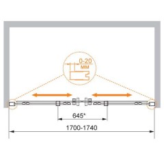 Душевая дверь Cezares Family-M FAMILY-BF-2-170-C-Cr-M