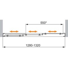 Душевая дверь Cezares Family-M FAMILY-BF-3-130-C-Cr-M