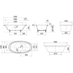 Ванна стальная Kaldewei Avantgarde Ellipso Duo Oval 232