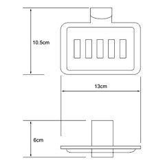 Мыльница металлическая WasserKRAFT Exter K-5269