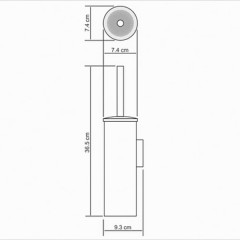 Ёршик для унитаза подвесной WasserKRAFT K-1057