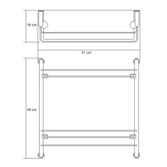 Полка стеклянная двойная WasserKRAFT K-2022