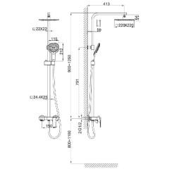 Душевая система D&K DA1433712A02