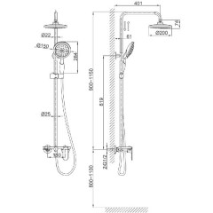 Душевая система D&K DA1253701B06