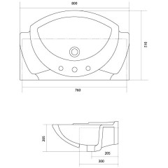 Раковина мебельная Акватон Serel 80 Kardelen M 1AX038WBXX000