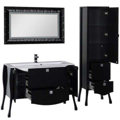 Комплект мебели Aquanet Мадонна 120 чёрный 00168916