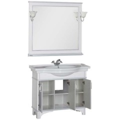 Комплект мебели Aquanet Валенса 100 белый краколет/серебро 00180452