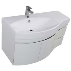 Тумба с раковиной Aquanet Опера 115 L белый 00169613 + 00169398