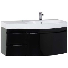 Тумба с раковиной Aquanet Опера 115 R черный 00169659 + 00169399