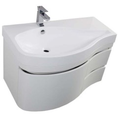 Тумба с раковиной Aquanet Сопрано 95 L белый 00169660 + 00169395