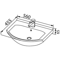 Раковина мебельная Aquanet Shenxin 55 (0055) 00169549