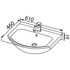 Раковина мебельная Aquanet Shenxin 60 (0060) 00170121