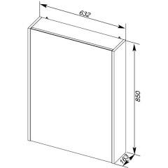 Зеркало-шкаф Aquanet Франка 65 белый 00183043