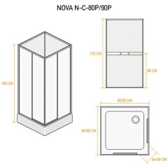 Душевая кабина Nova-San N-C-80P