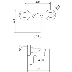 Смеситель для душа Sturm Stern ST-STE-64060-CR