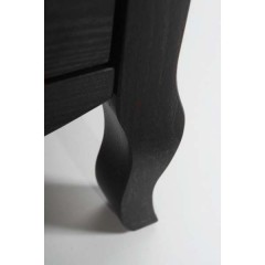Комплект мебели ASB-Woodline Флоренция витраж 105 чёрный массив ясеня