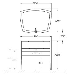 Зеркало Opadiris Smile Риголетто 90