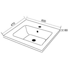 Тумба с раковиной Opadiris Smile Касабланка 60 белый