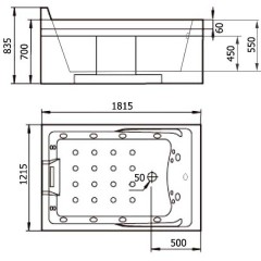 Ванна акриловая Gemy G9061 O L