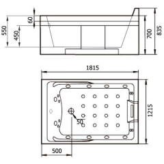 Ванна акриловая Gemy G9061 O R