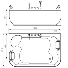 Ванна акриловая Gemy G9085 K L