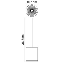 Ёршик для унитаза WasserKRAFT Rossel K-5727