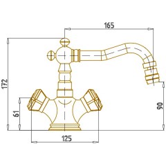 Смеситель для биде Bronze de Luxe Royal 10217